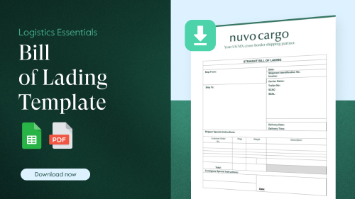 Bill of Lading Template & Form: Free Download