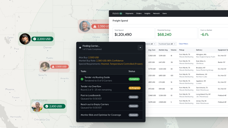 Nuvo AI now benchmarks, negotiates, and audits freight rates across every load